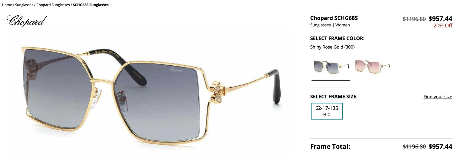 Chopard SCHG68S Sunglasses Women&