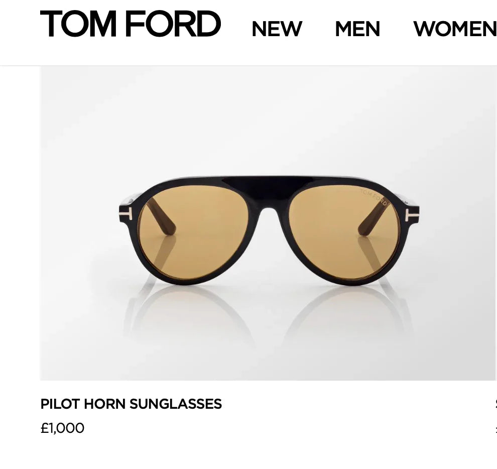 TOM FORD Pilot Horn TF1047 Private Collection Sunglasses $1100 ✨
