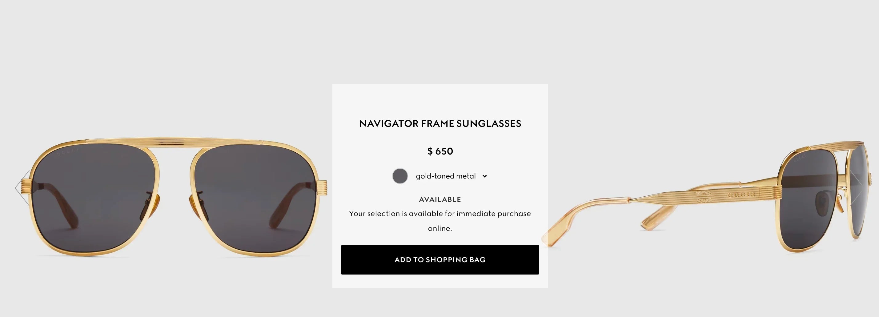 GUCCI NAVIGATOR FRAME GG1514S Aviator Sunglasses ✨