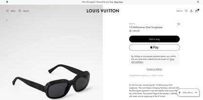 Louis Vuitton Z2721U 1.0 Millionaires Oval Sunglasses✨