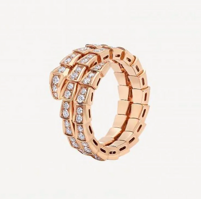 BVLGARI SERPENTI VIPER Rose-Gold-White  Rings ✨