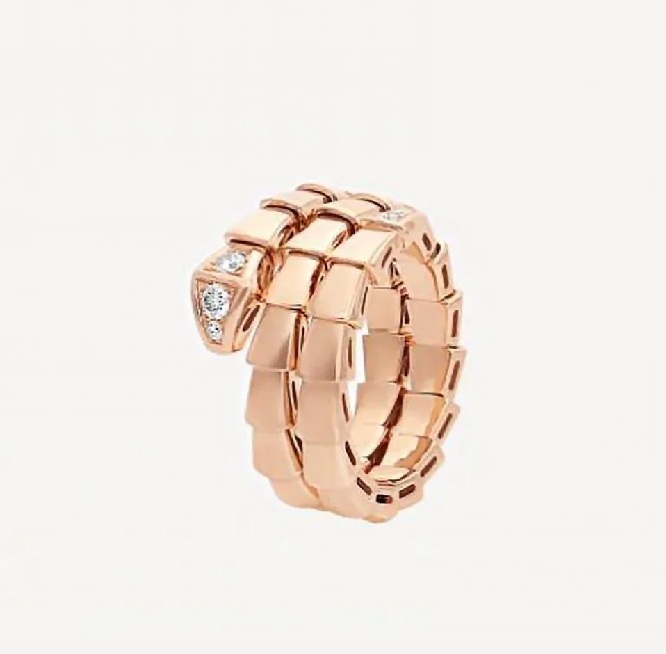 BVLGARI SERPENTI VIPER Rose-Gold-White  Rings ✨