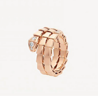 BVLGARI SERPENTI VIPER Rose-Gold-White  Rings ✨