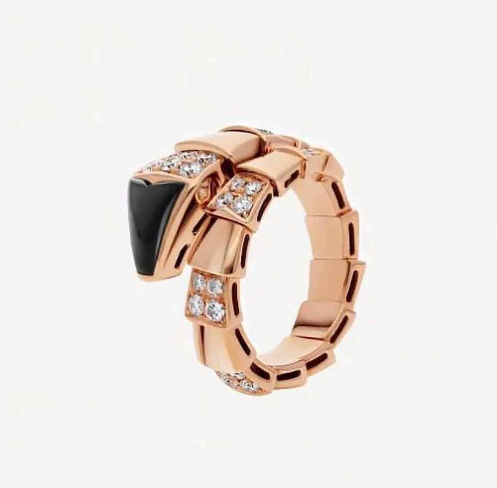 BVLGARI SERPENTI VIPER Rose-Gold-White  Rings ✨