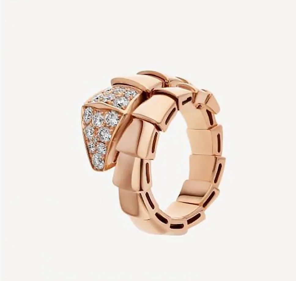 BVLGARI SERPENTI VIPER Rose-Gold-White  Rings ✨