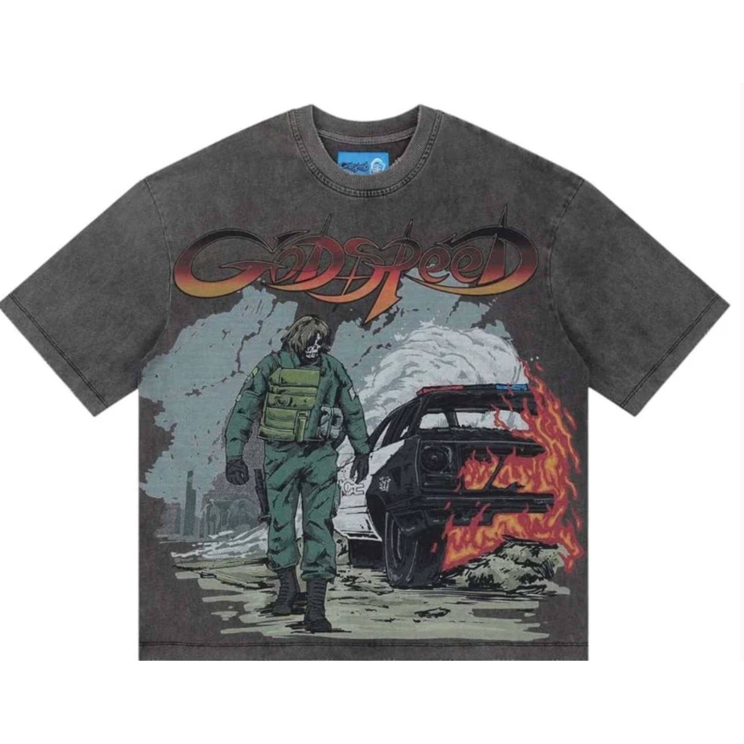 Godspeed "KHAOS" Tee (Grey Wash)