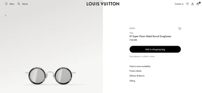 Louis Vuitton Z2223U New LV Super Vision Metal Round Sunglasses  ✨