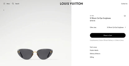Louis Vuitton Z2138U LV Bloom Cat Eye Sunglasses ✨