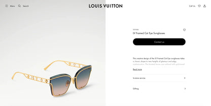 Louis Vuitton Z2938U LV Framed Cat Eye Sunglasses✨