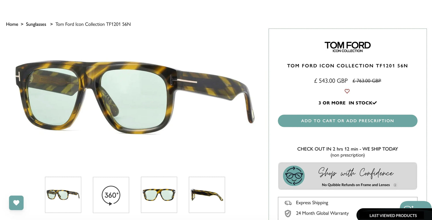 TOM FORD  Tom Ford Icon Collection TF1201 56N 🔱