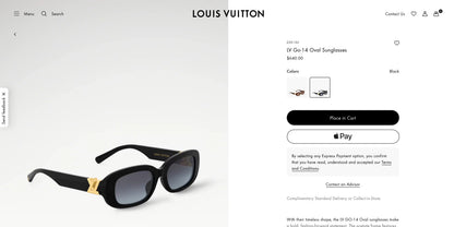 Louis Vuitton Z3013U LV Go-14 Oval Sunglasses  ✨