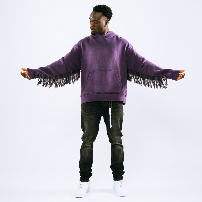 Alchemist Fringe Hoodie - Plum