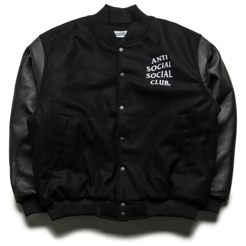 Anti Social Social Club Team Anxious Varsity Jacket - Black