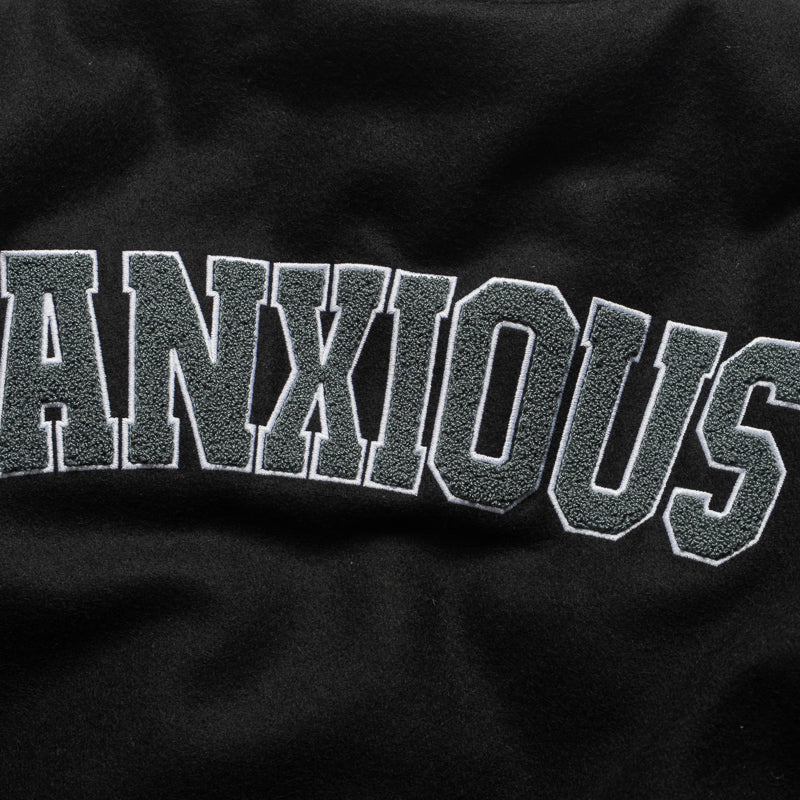 Anti Social Social Club Team Anxious Varsity Jacket - Black