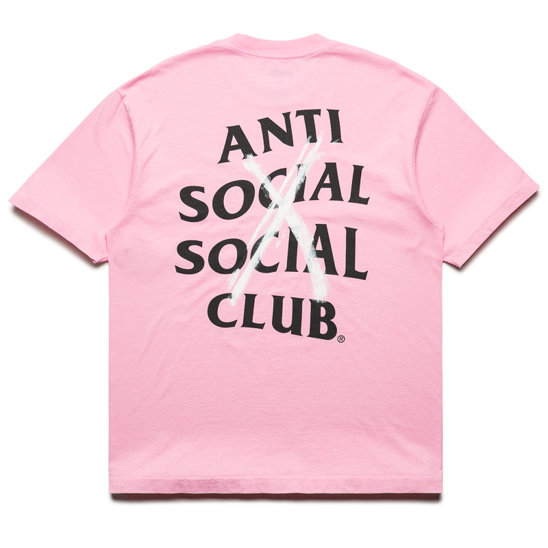 Anti Social Social Club Cancelled Hand Painted Tee - Pink