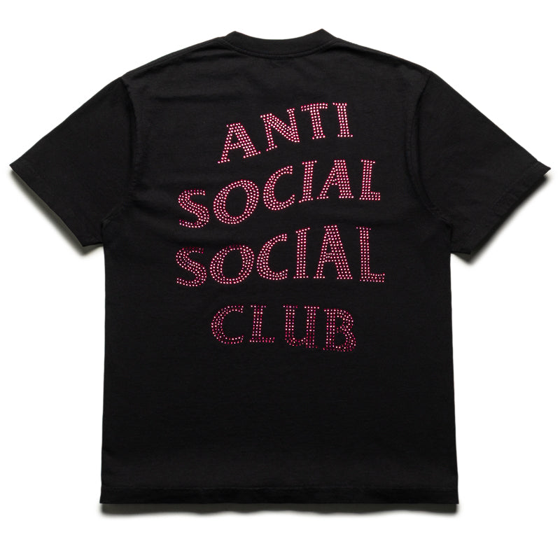 Anti Social Social Club Rhinestone Mind Games Tee - Black/Pink