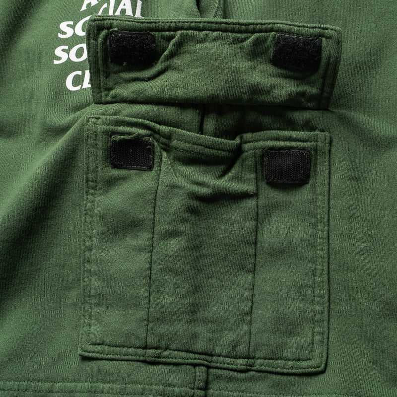 Anti Social Social Club Washed Up Cargo Shorts - Green