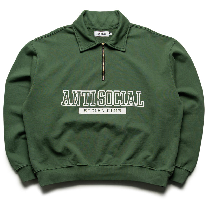 Anti Social Social Club Washed Up Quarter Zip - Green