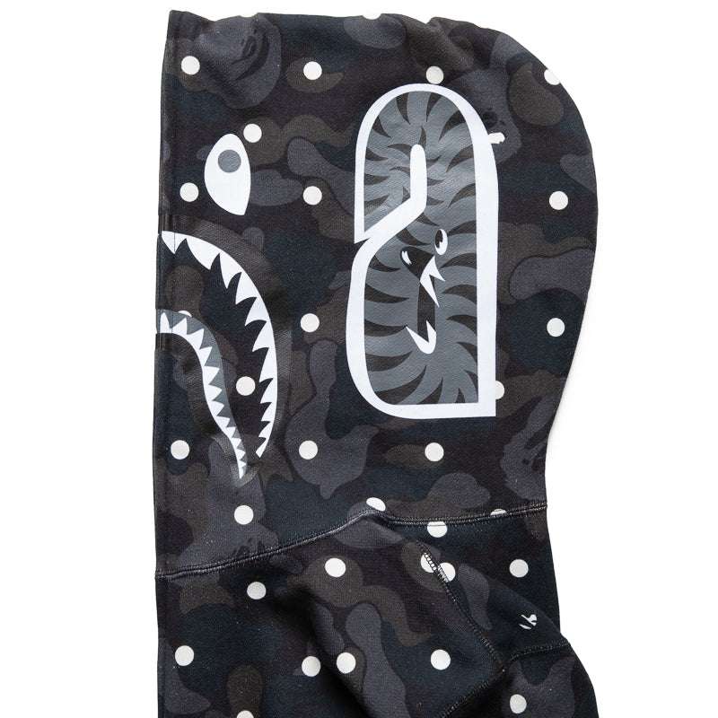 A Bathing Ape ABC Dot Shark Full Zip Hoodie - Black