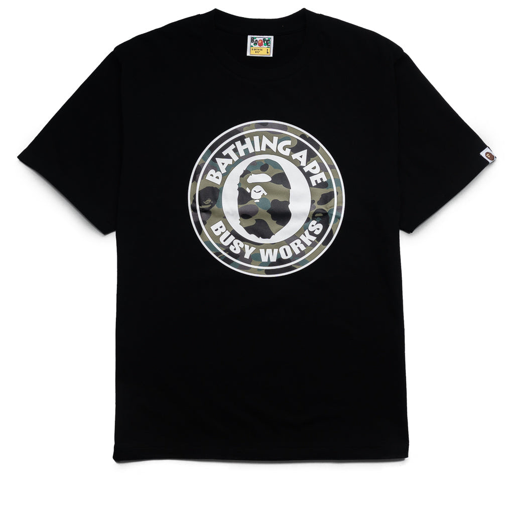 A Bathing Ape 1st Camo Busy Works Tee - Black/Green