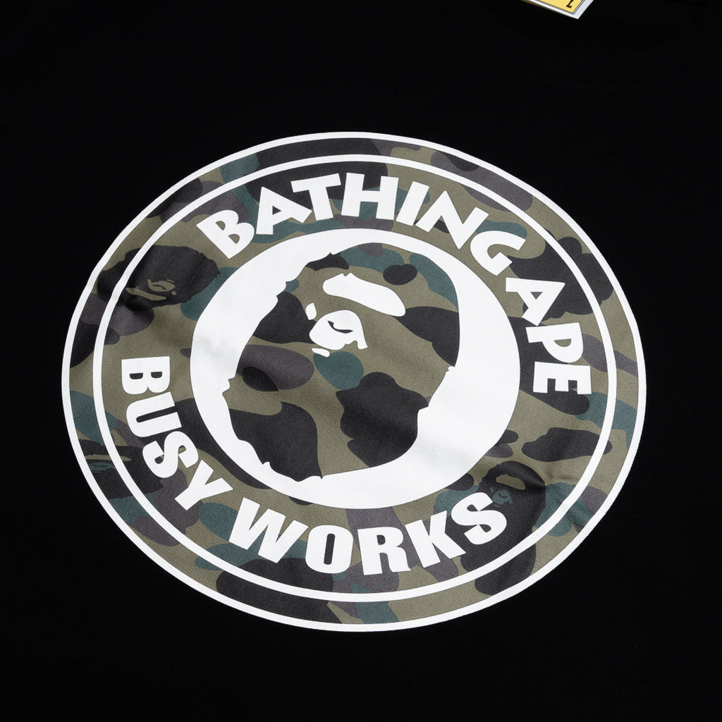 A Bathing Ape 1st Camo Busy Works Tee - Black/Green
