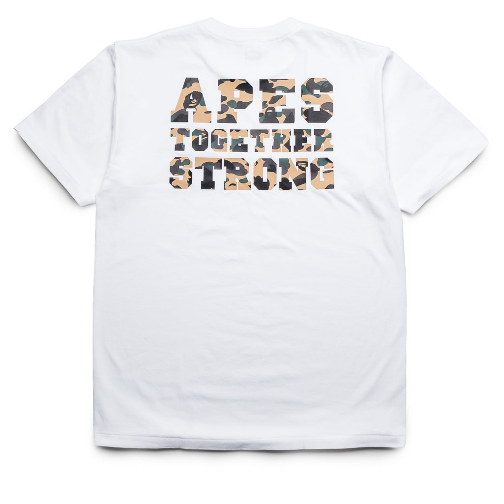 A Bathing Ape 1st Camo College ATS Tee - White/Yellow