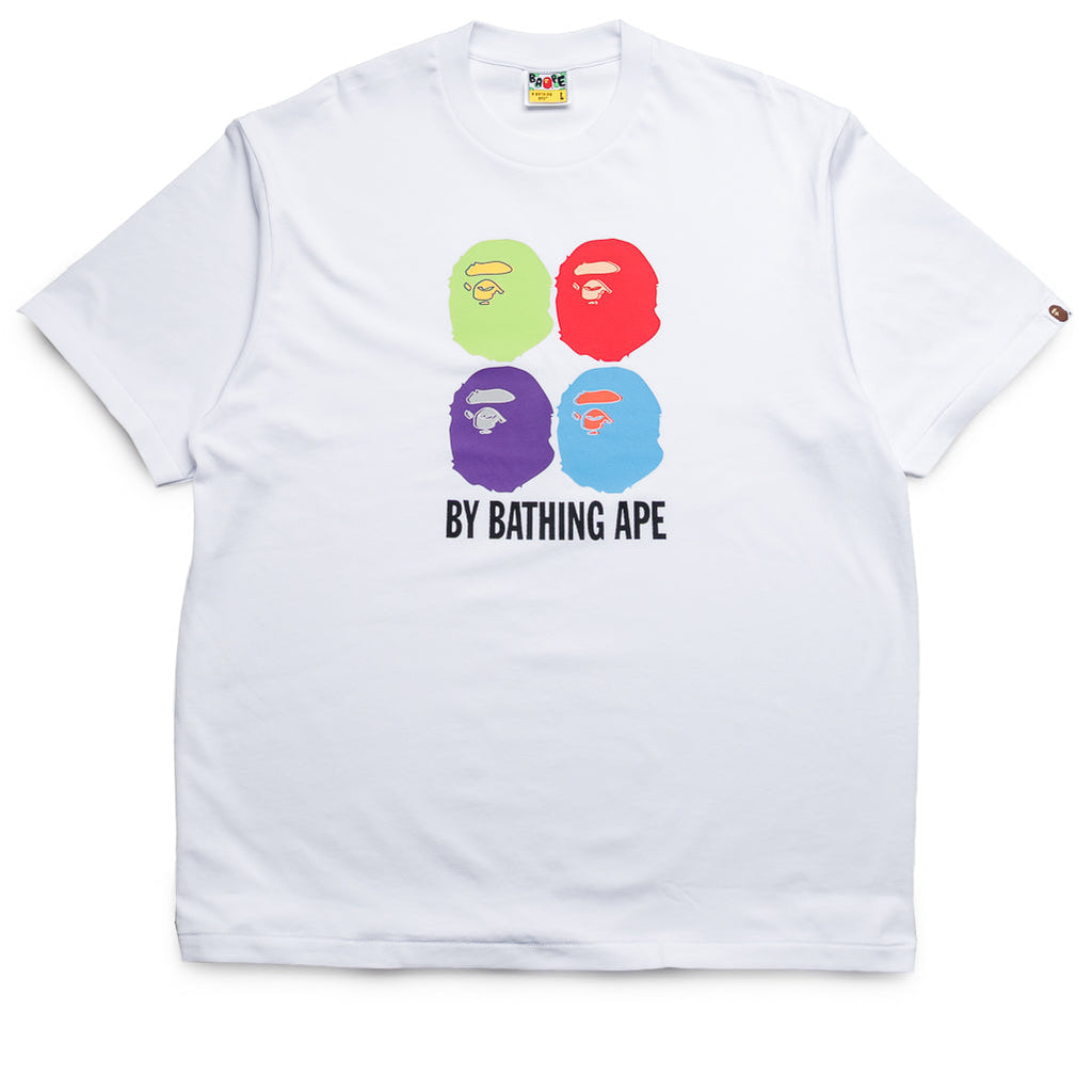 A Bathing Ape Multi Ape Head By Bathing Ape Tee - White