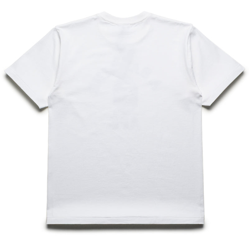 A Bathing Ape Bape Check College Tee - White/Red