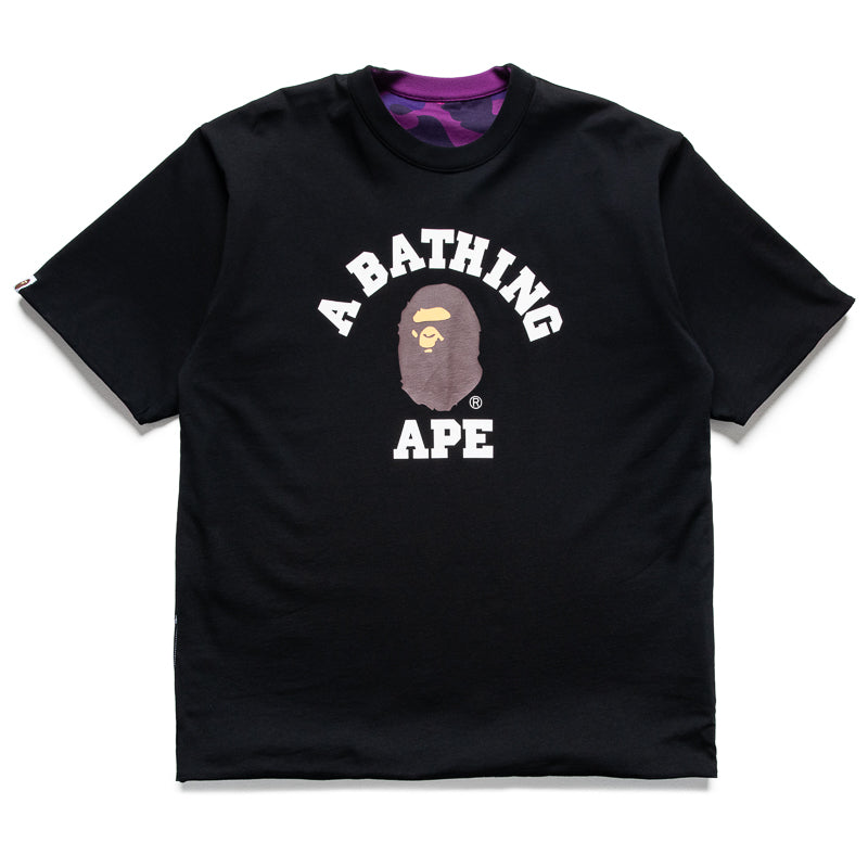 A Bathing Ape Color Camo Reversible Tee - Purple