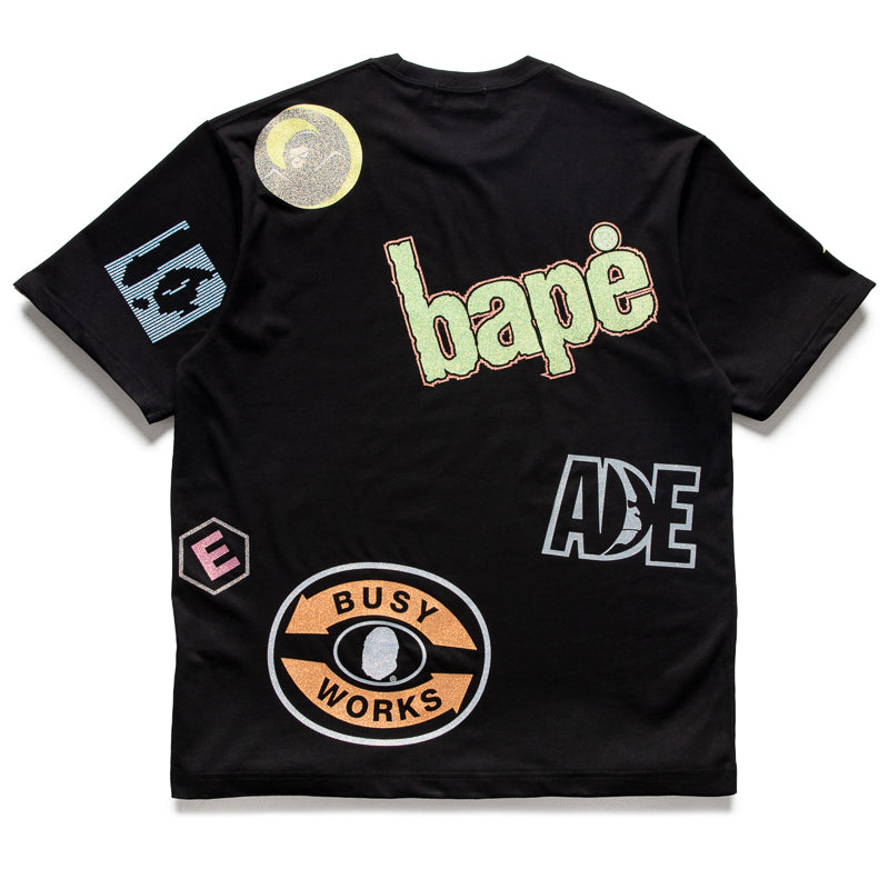 A Bathing Ape Multi Archive Motif Tee - Black