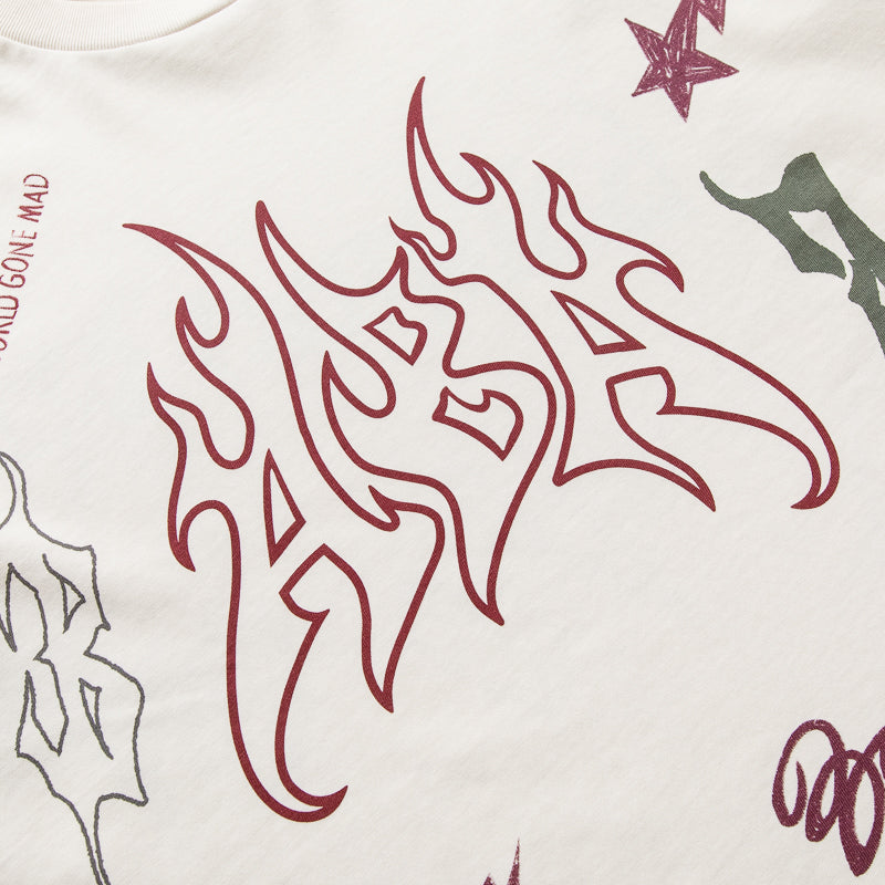 A Bathing Ape Overall Print Tee - Ivory