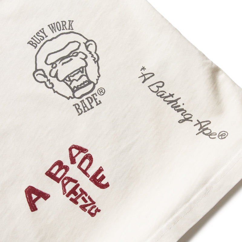 A Bathing Ape Overall Print Tee - Ivory