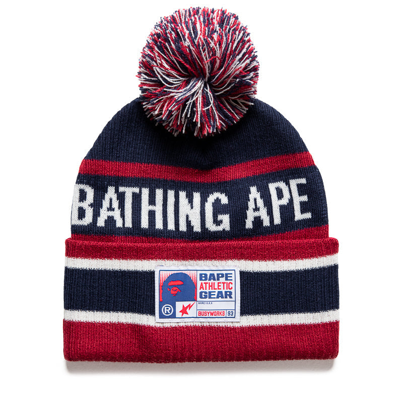 A Bathing Ape Pom Pom Beanie - Navy