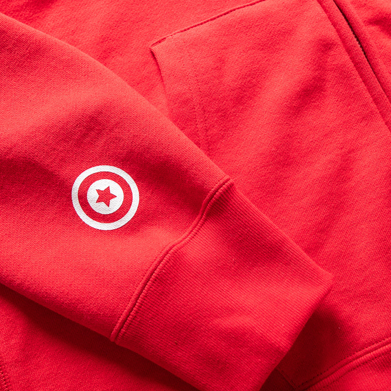 A Bathing Ape Tiger Full Zip Hoodie - Red