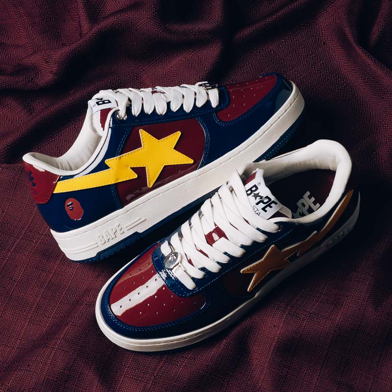A Bathing Ape Bape Sta #5 M2 - Burgundy/Navy