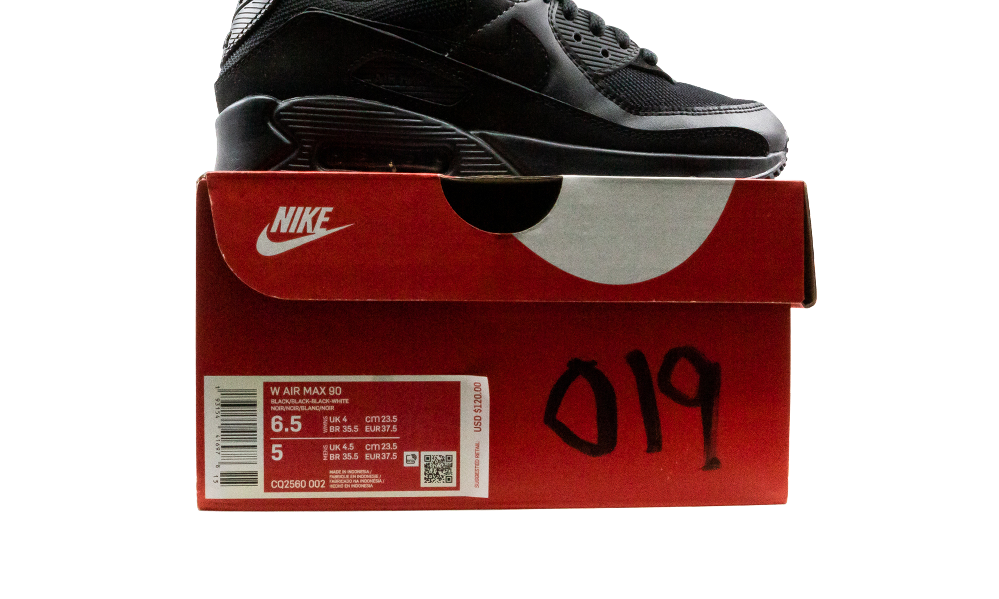 AIR MAX 90 WMNS "Triple Black" CQ2560 002