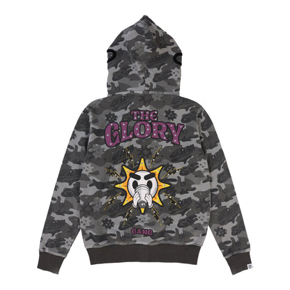The Glory Full Zip Hoodie (Grey Wash Camo)