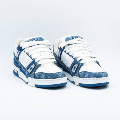 Louis Vuitton Trainer Monogram Denim White Blue