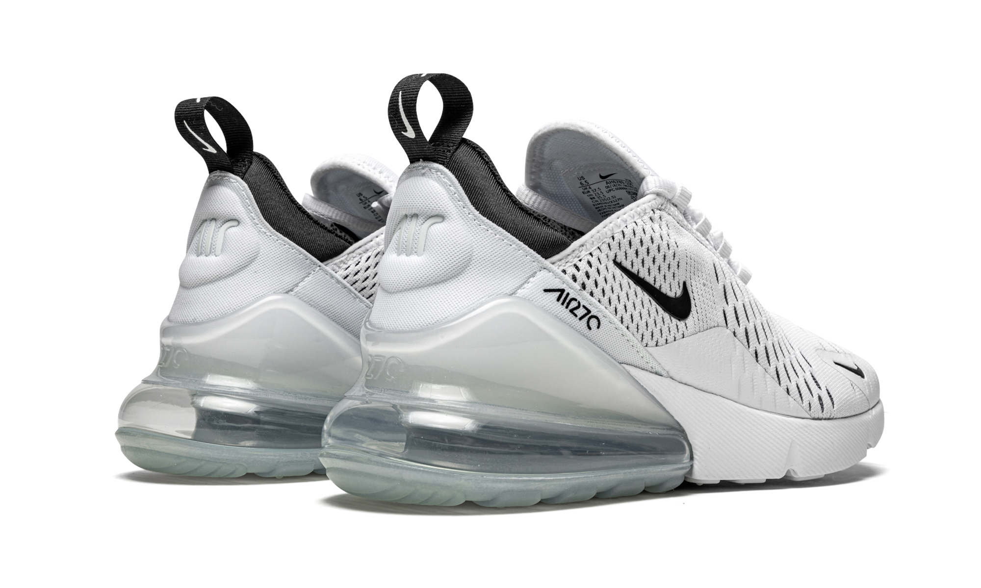 AIR MAX 270 MNS WMNS "White / Black" AH6789 100