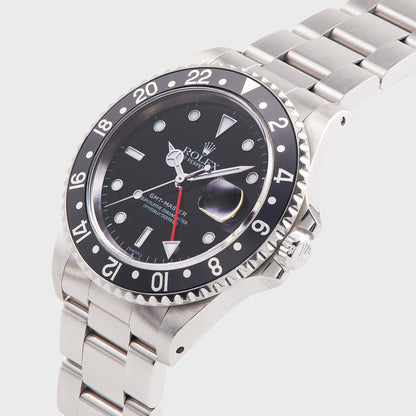 Wind Vintage Rolex GMT-Master Reference 16700 with Black Insert - Black / Silver