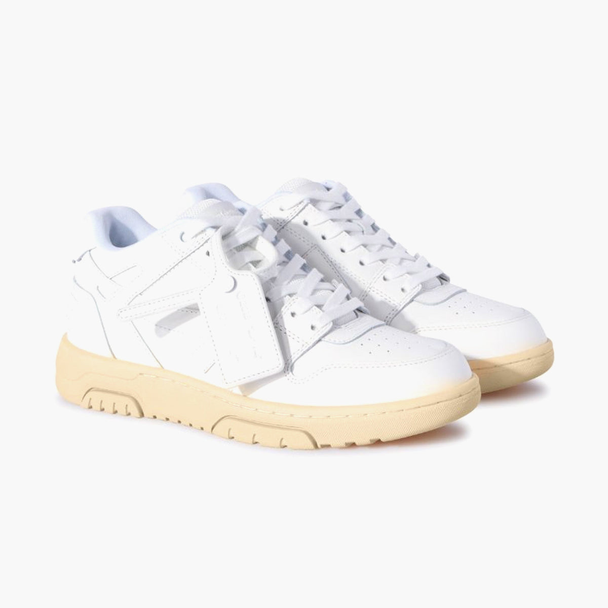 Off-White CREAM SOLE `Out Of Office Calf Leather` Sneakers