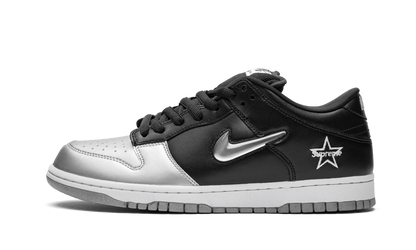 SB Dunk Low OG QS "Supreme - Jewel Swoosh Silver/Black" CK3480 001