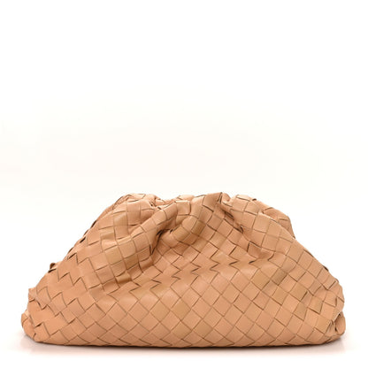Nappa Maxi Intrecciato The Pouch Oversized Clutch Caramel
