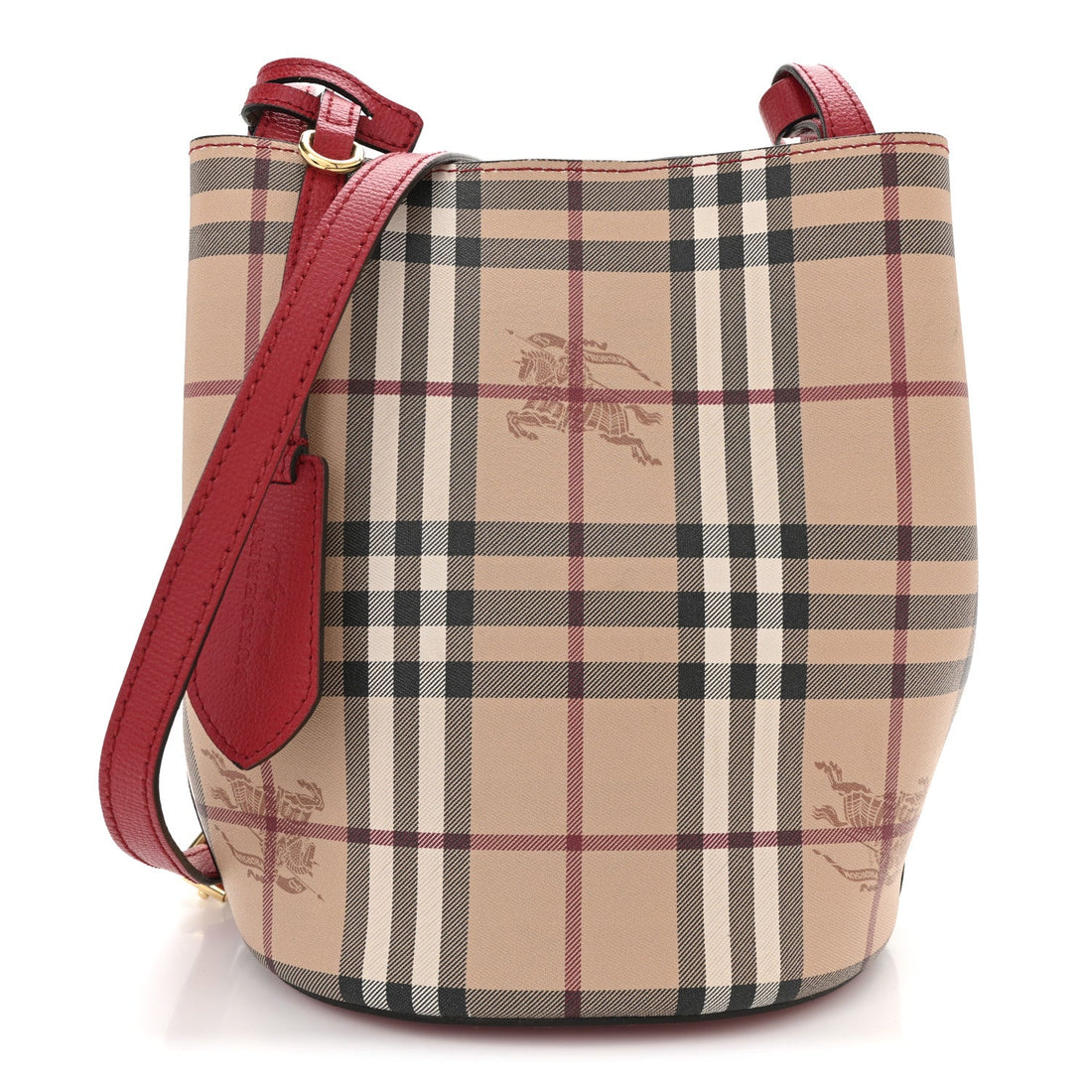 Haymarket Check Colours Small Lorne Bucket Crossbody Poppy Red