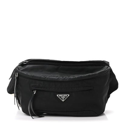 Tessuto Nylon Studded Belt Bag Black