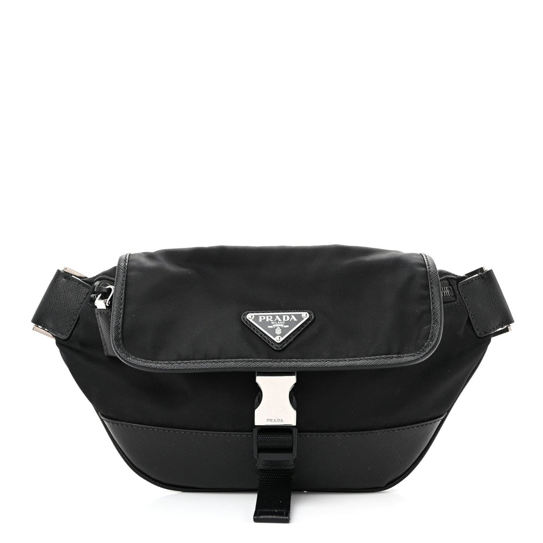 Re-Nylon Saffiano Sling Bag Black