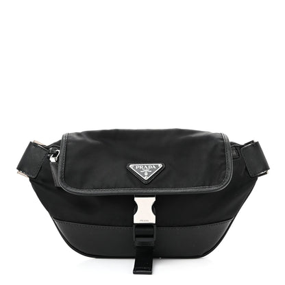 Re-Nylon Saffiano Sling Bag Black