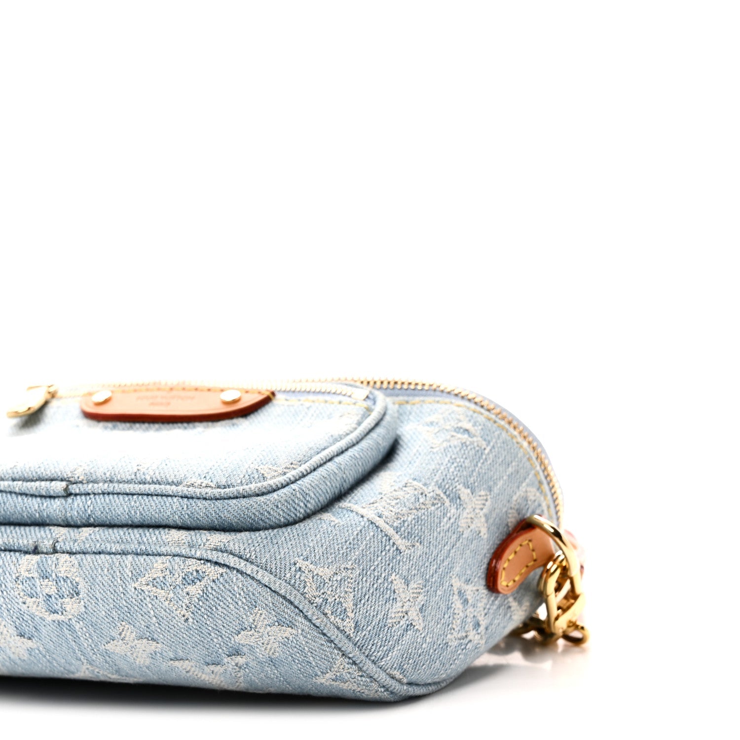 Monogram Denim Mini Bumbag Sky Blue