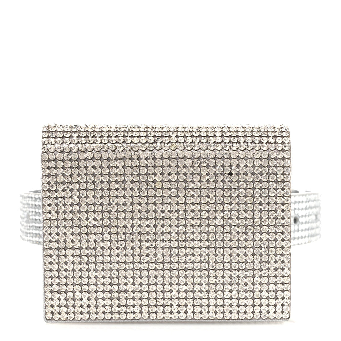 Swarovski Crystal Convertible Belt Bag Silver