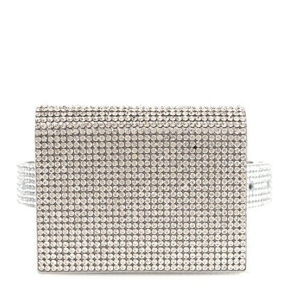 Swarovski Crystal Convertible Belt Bag Silver